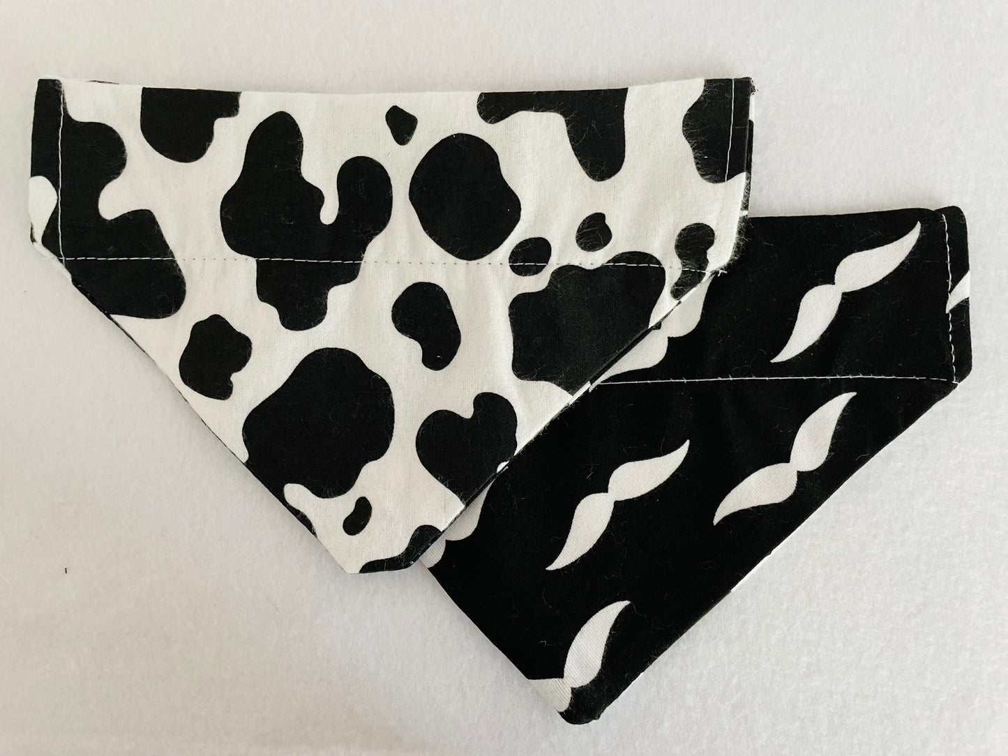 Cow Print/White Mustache (Black)