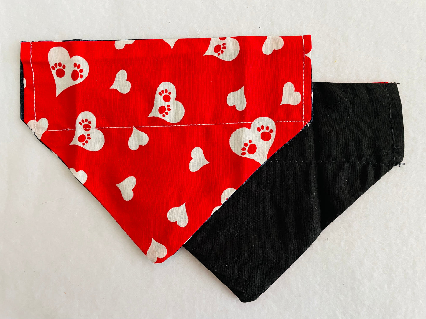 Hearts & Pawprints/Solid Black