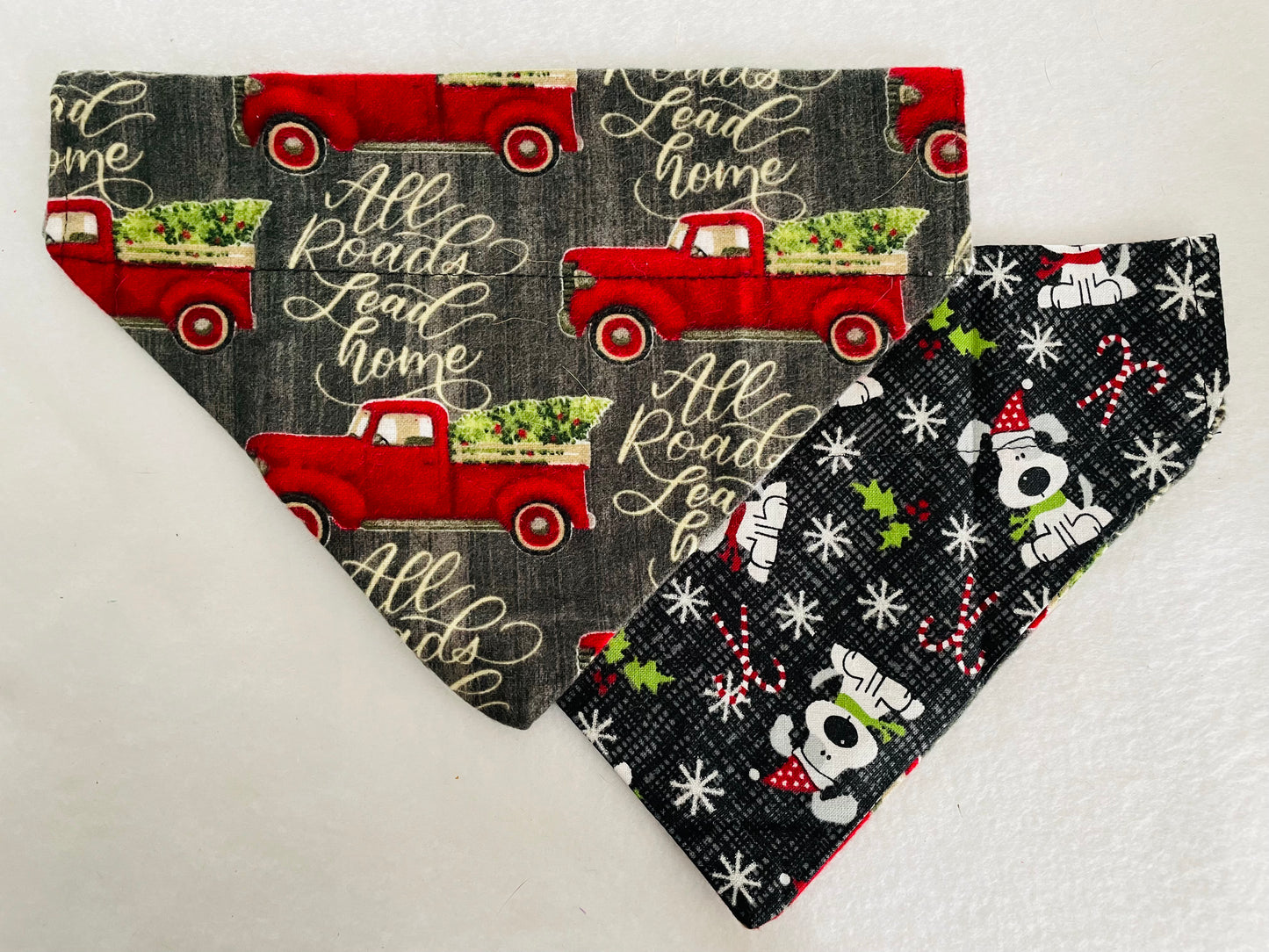 Red Truck with Christmas Tree/Christmas Dogs (Blacks)