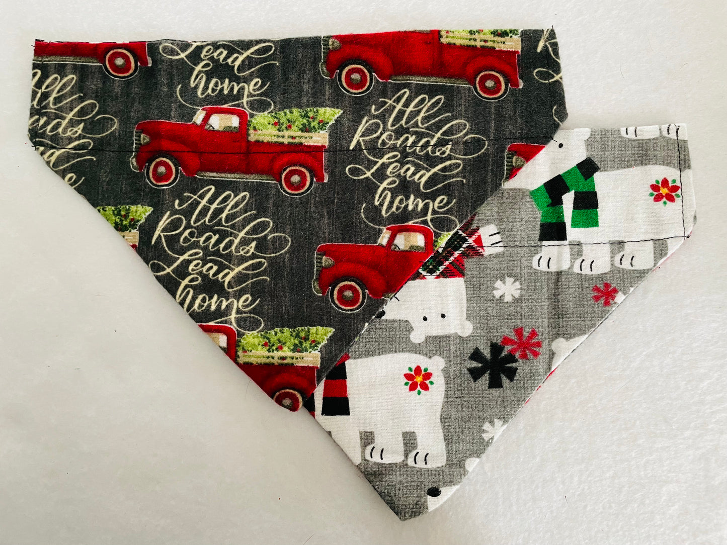 Red Truck with Christmas Tree/Polar Bears