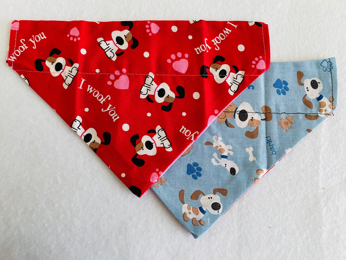 I Woof You/Dogs & Pawprints (Blue)