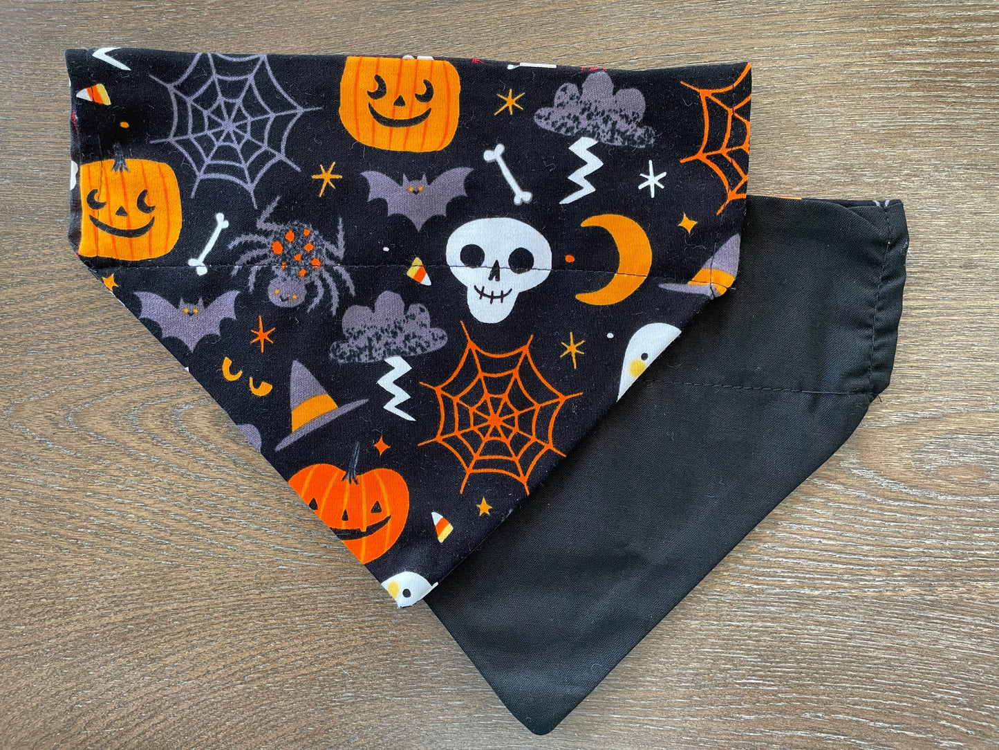 Pumpkins & Bats/Solid Black