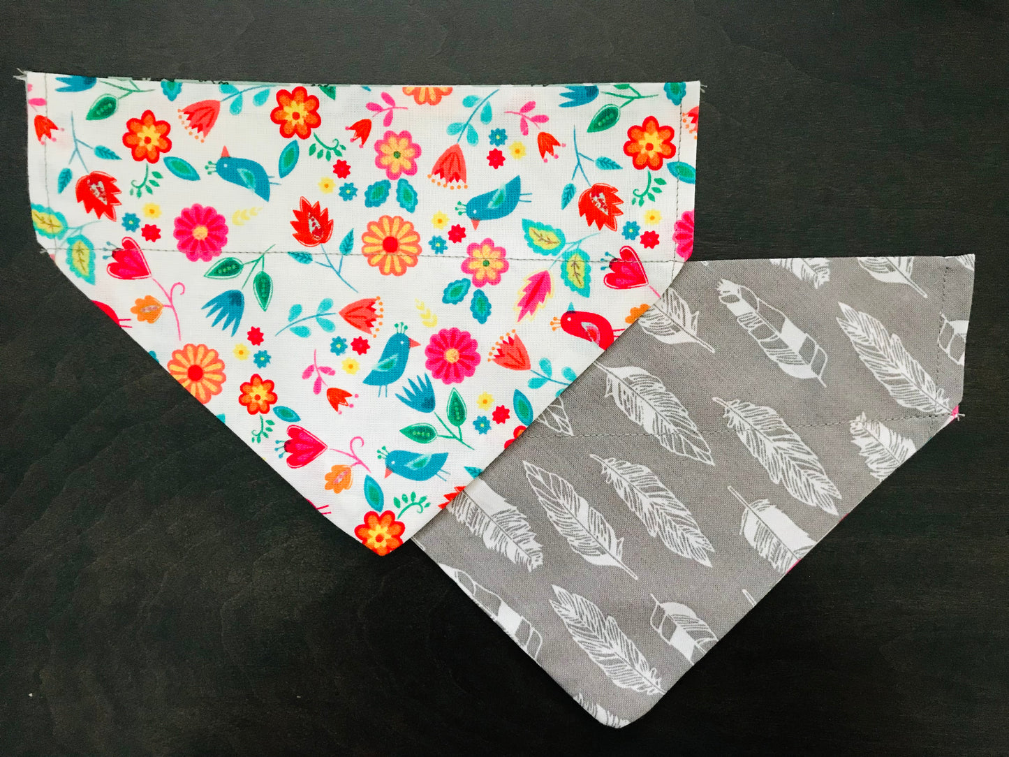 Flowers & Birds/White Feathers (Grey)