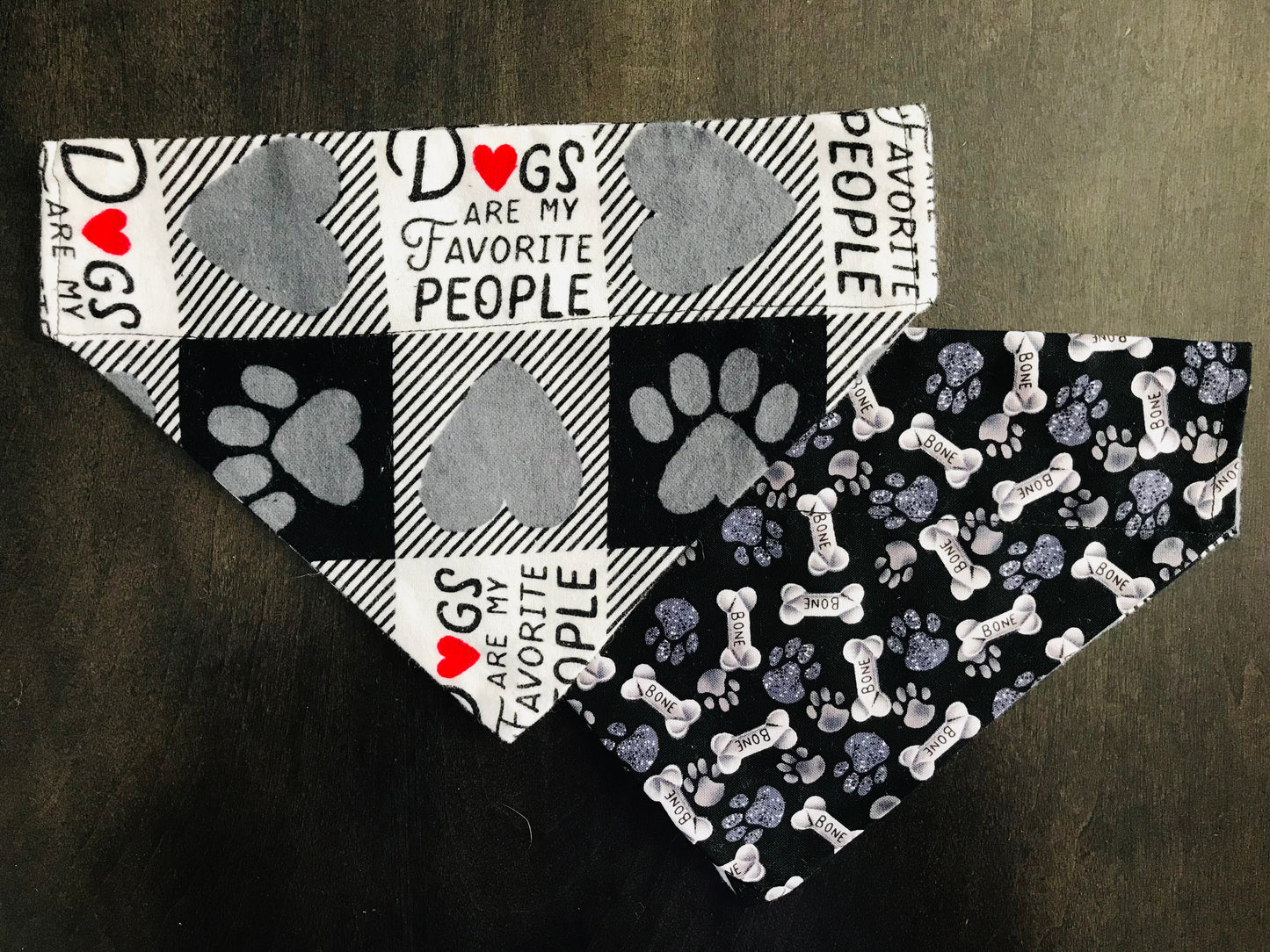 Dogs Are My Favorite People/Pawprints & Bones (Black)