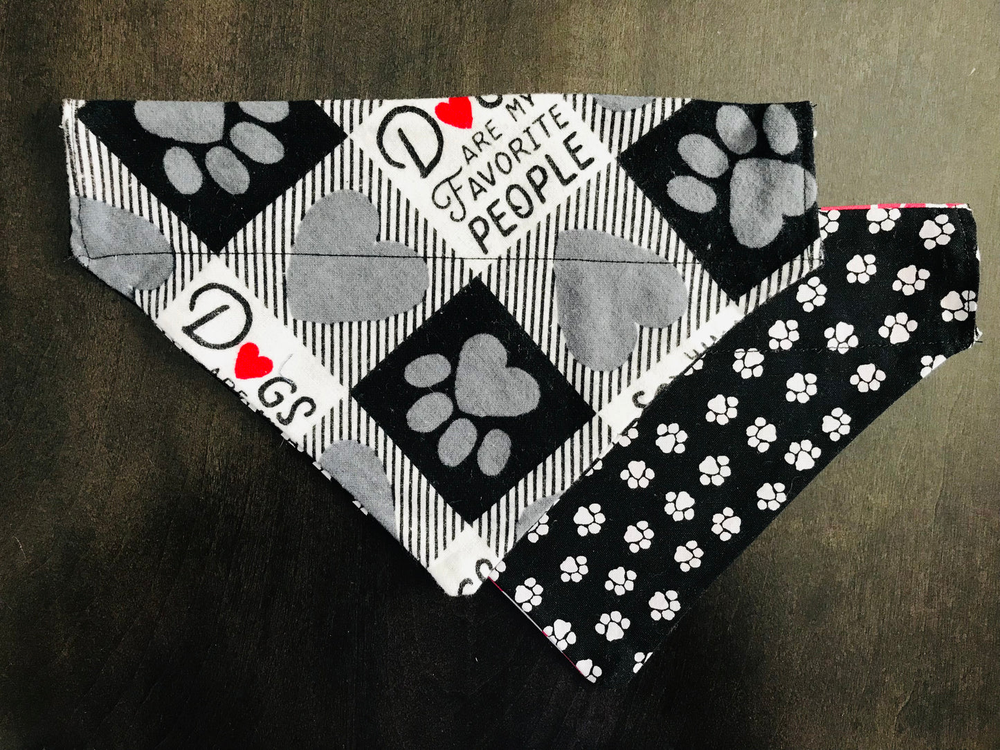 Dogs Are My Favorite People/White Pawprints (Black)
