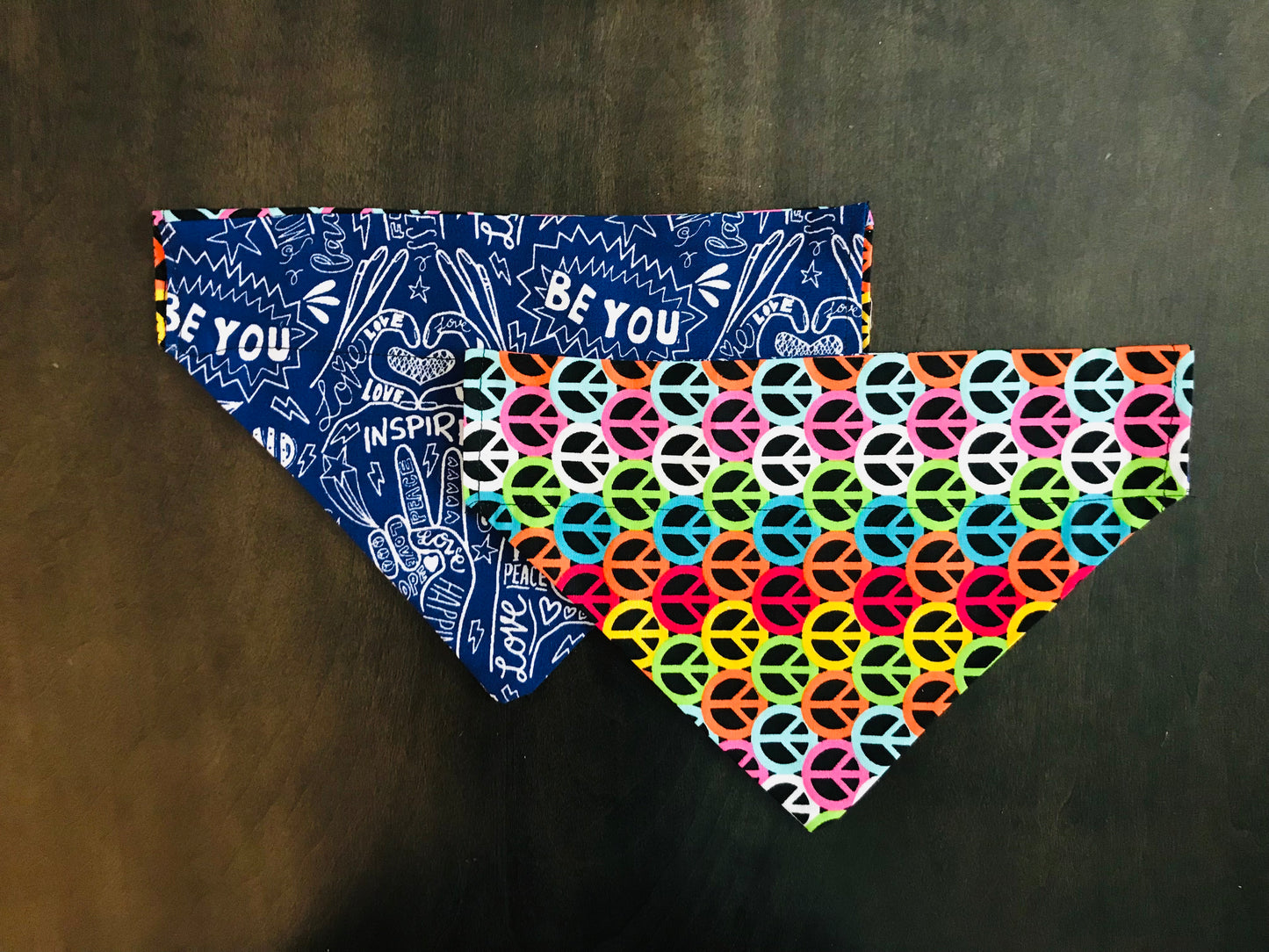 Positive Words/Multi-Colored Peace Signs