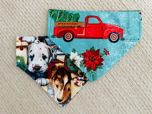 Christmas Truck (Blue)/Multiple Christmas Dogs