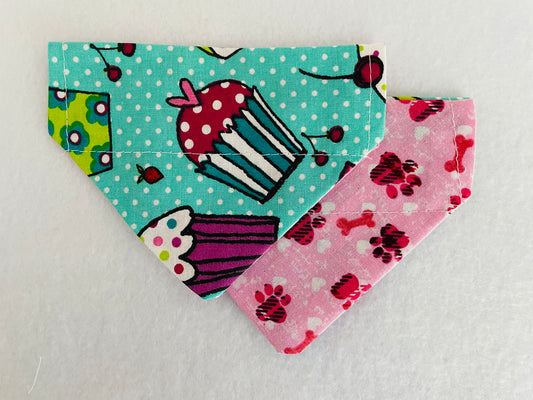 Cupcakes/Pink Pawprints & Bones