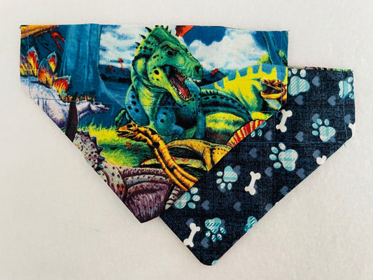 Dinosaurs/Blue Pawprints & Bones