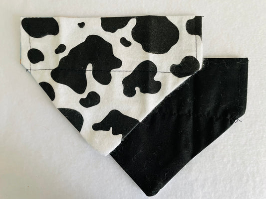 Cow Print/Solid Black