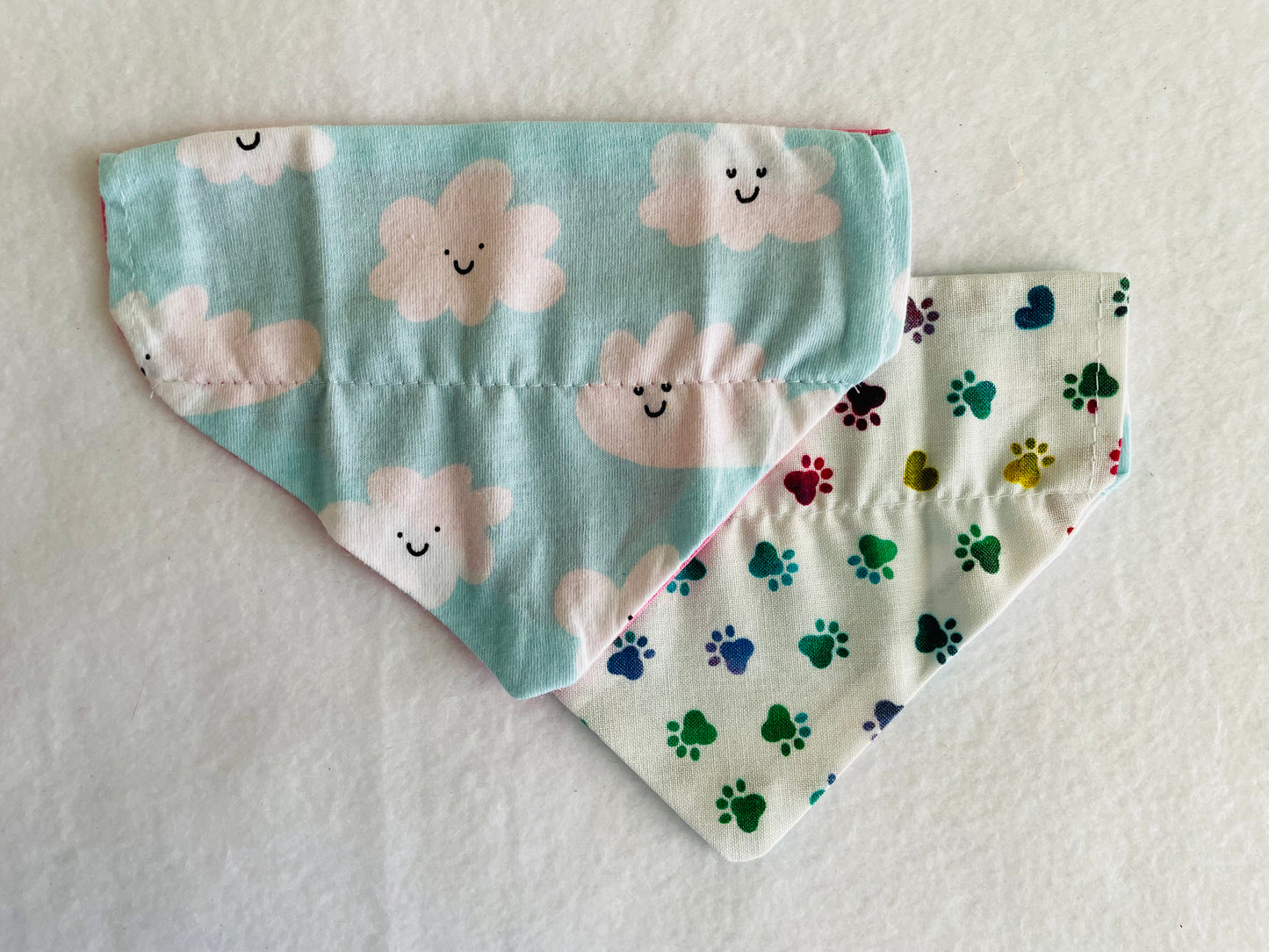 Clouds/Multi-Colored Pawprints