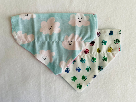 Clouds/Multi-Colored Pawprints