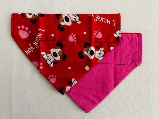 I Woof You/Solid Medium Pink