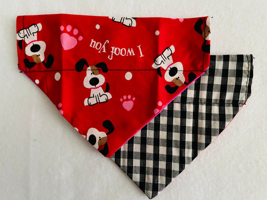 I Woof You/Black & White Plaid