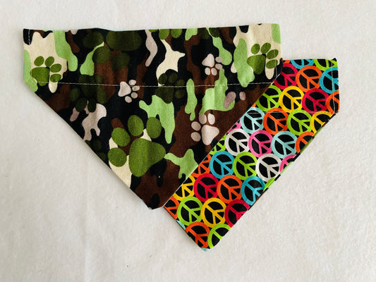 Camo/Multi-Colored Peace Signs