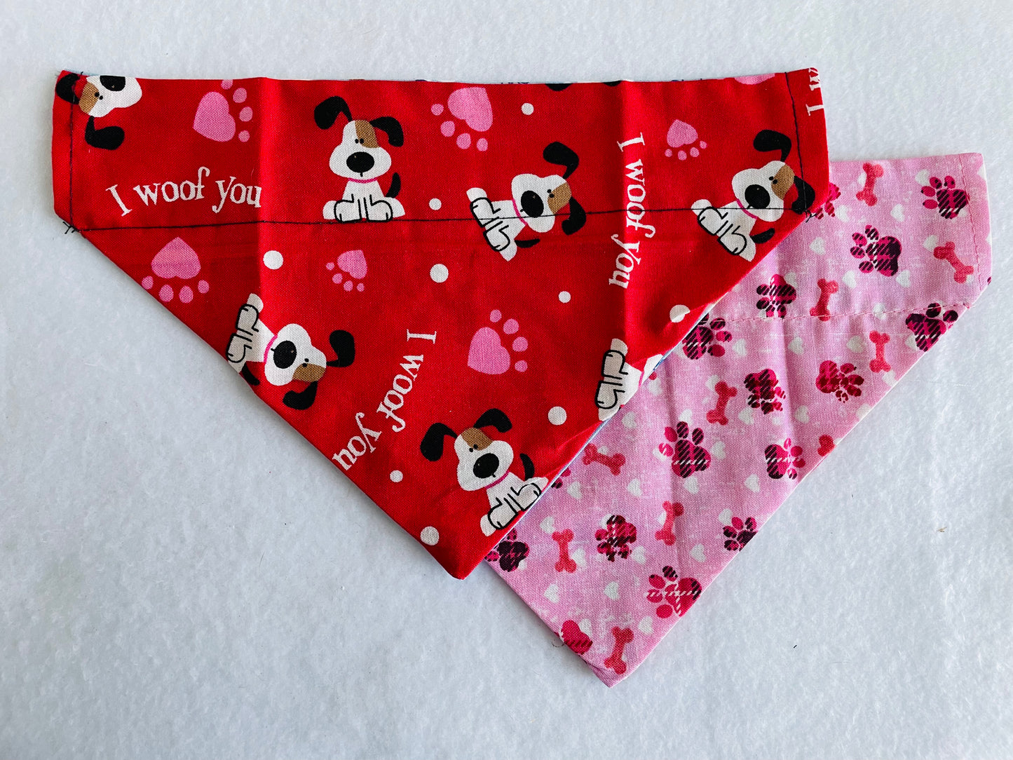 I Woof You/Pink Pawprints & Bones