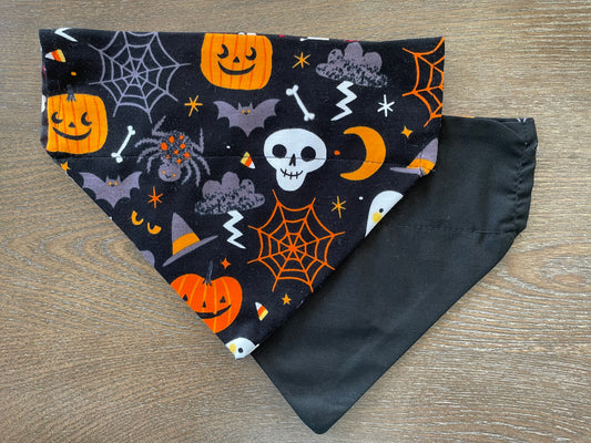 Pumpkins & Bats/Solid Black
