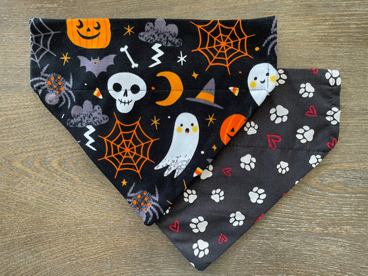 Pumpkins & Bats/Pawprints & Hearts