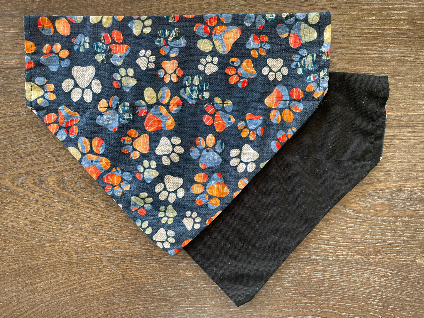 Fall Pawprints/Solid Black