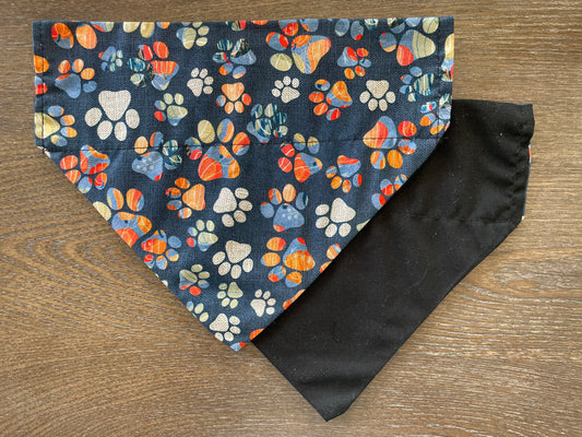 Fall Pawprints/Solid Black