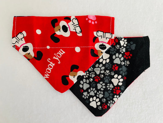 I Woof You/Multiple Pawprints in a Heart