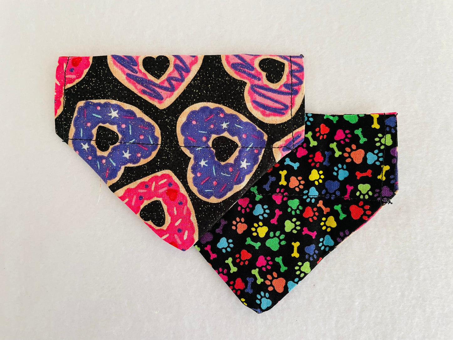 Donut Hearts/Multi-colored Bones & Pawprints