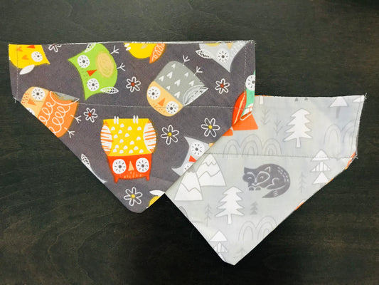 Colorful Owls/Fox & Trees