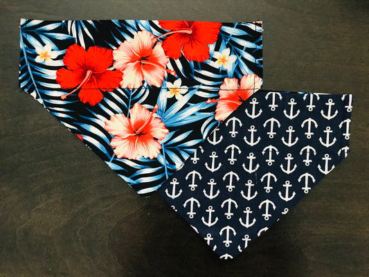 Tropical Flowers/White Anchors
