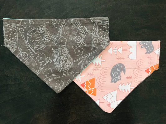 White Owls/Bears in the Woods (Pink)