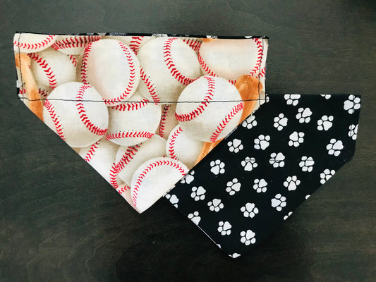 Baseballs/White Pawprints