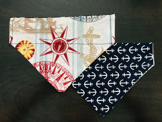 Nautical/White Anchors