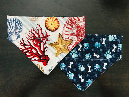 Nautical/Blue Pawprints & Bones