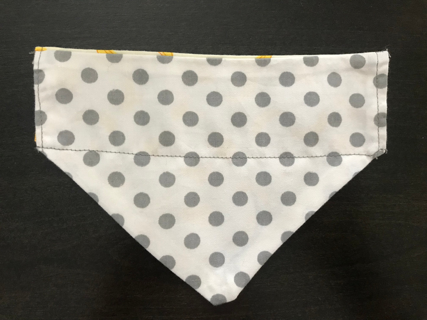 Bananas/Grey Polka Dots