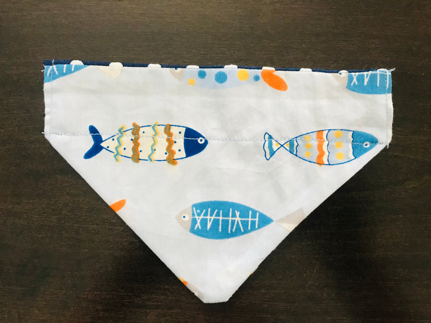 Blue Fish/White Polka Dots