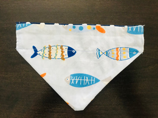 Blue Fish/White Polka Dots