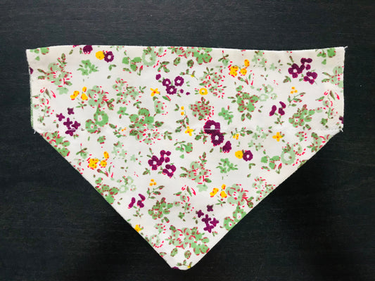 Flowers (Cream background)/Green & White Plaid