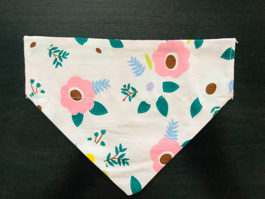 Large Pink Flowers/White Flowers & Leaves