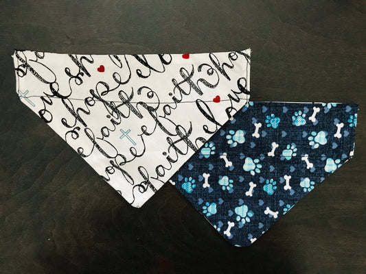 Faith*Love*Hope/Blue Pawprints & Bones