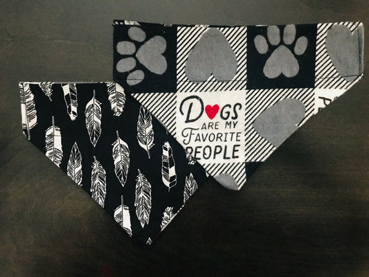Dogs Are My Favorite People/White Feathers (Black)