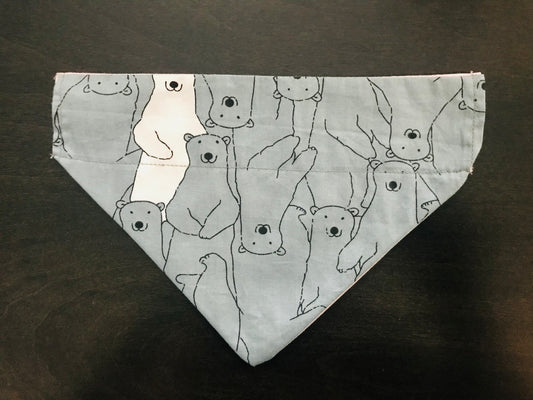Grey Bears (1 White)/Solid Light Pink