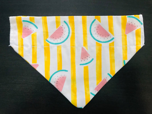 Watermelons/Yellow Polka Dots (White)