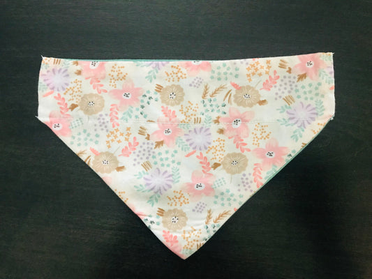 Pink & Purple Flowers/Solid Green