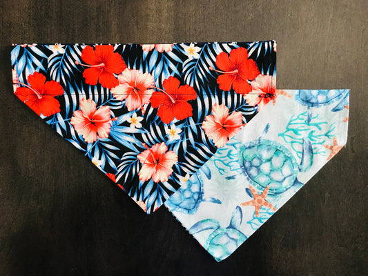Tropical Flowers/Sea Turtles