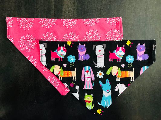White Leaves (Pink)/Dogs (Black)