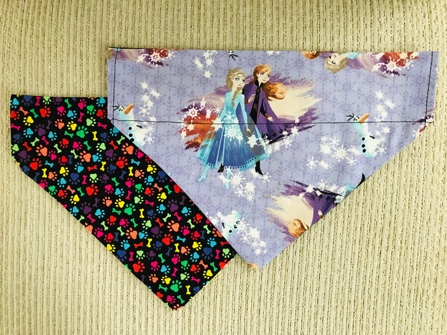 Multi-Colored Pawprints & Bones/Frozen