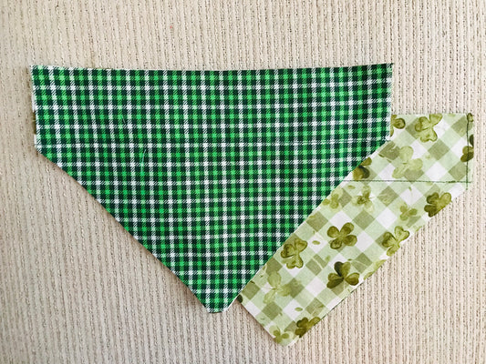 Smaller Shamrocks/Green & White Plaid