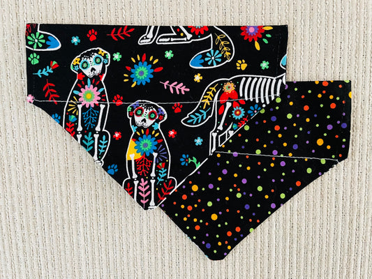 Skeleton Dogs/Multi-Colored Polka Dots