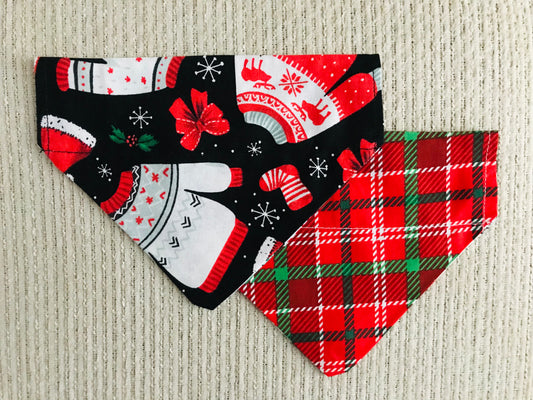 Sweaters & Gloves/Red & Green Plaid