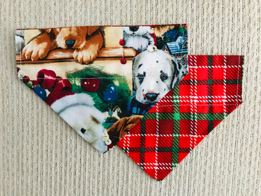 Multiple Christmas Dogs/Red & Green Plaid