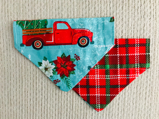 Christmas Truck (Blue)/Red & Green Plaid